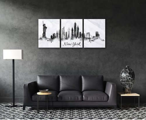 Kép New York panorama - 90 x 40 cm (3-részes)