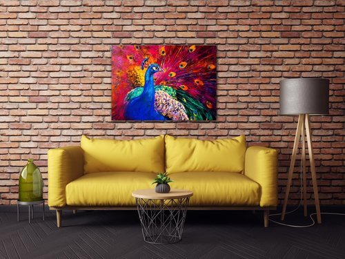 Kép Colorful Peacock - 70 x 50 cm