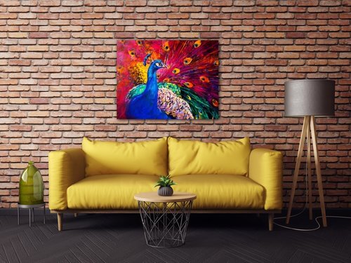 Kép Colorful Peacock - 90 x 70 cm