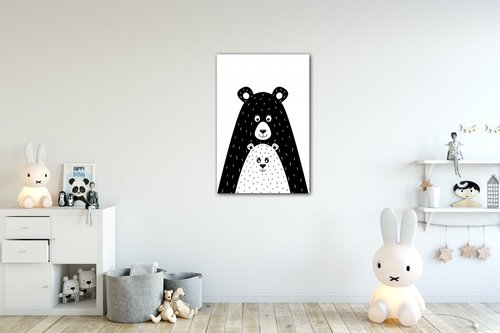 Obraz Bear black - 20 x 30 cm