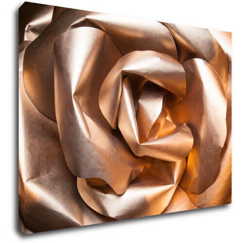 Kép Golden paper rose abstract - 70 x 50 cm