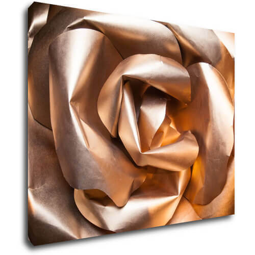 Kép Golden paper rose abstract - 90 x 70 cm