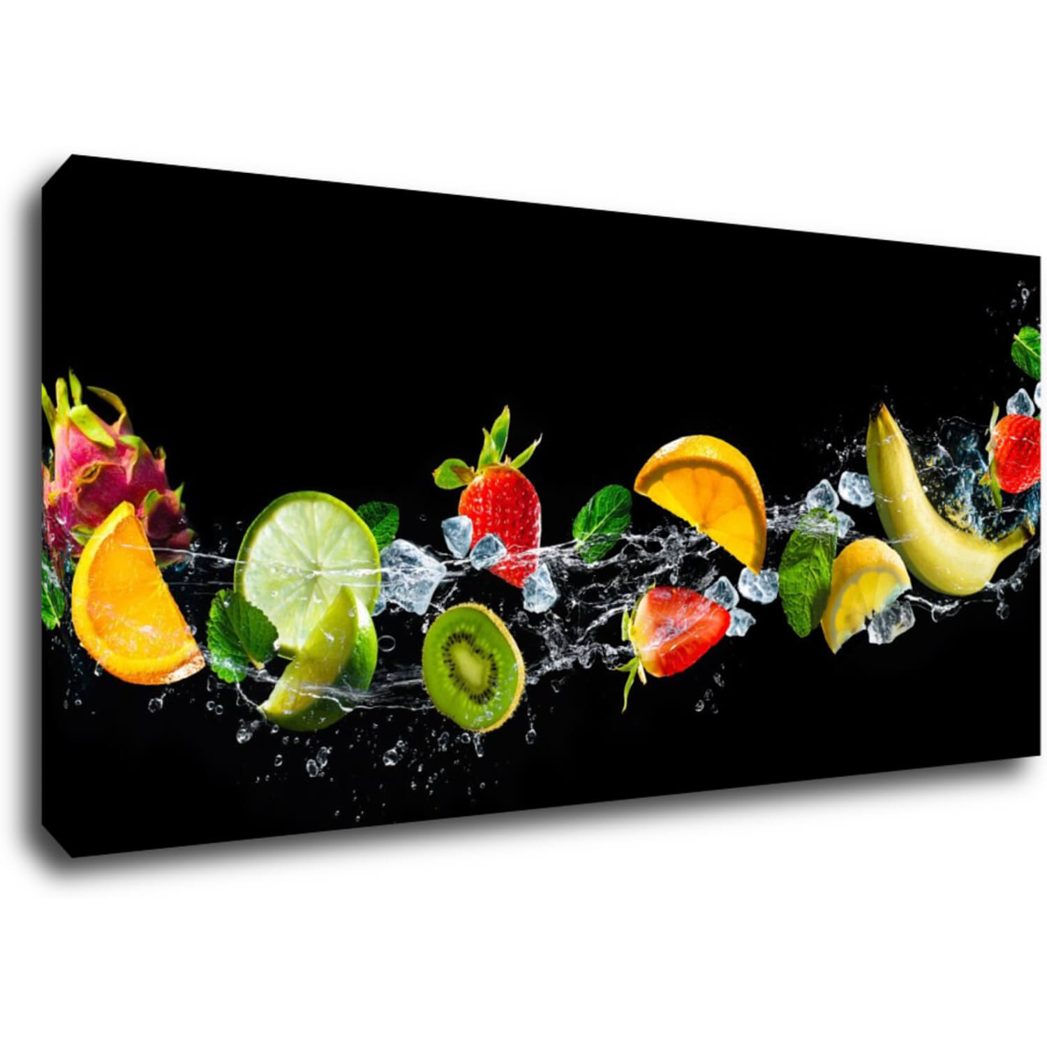 Kép Fruit black background - 90 x 40 cm