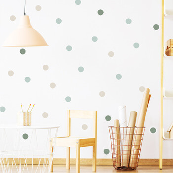 Matrica a gyerekszobába Green dots