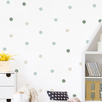 Matrica a gyerekszobába Green dots